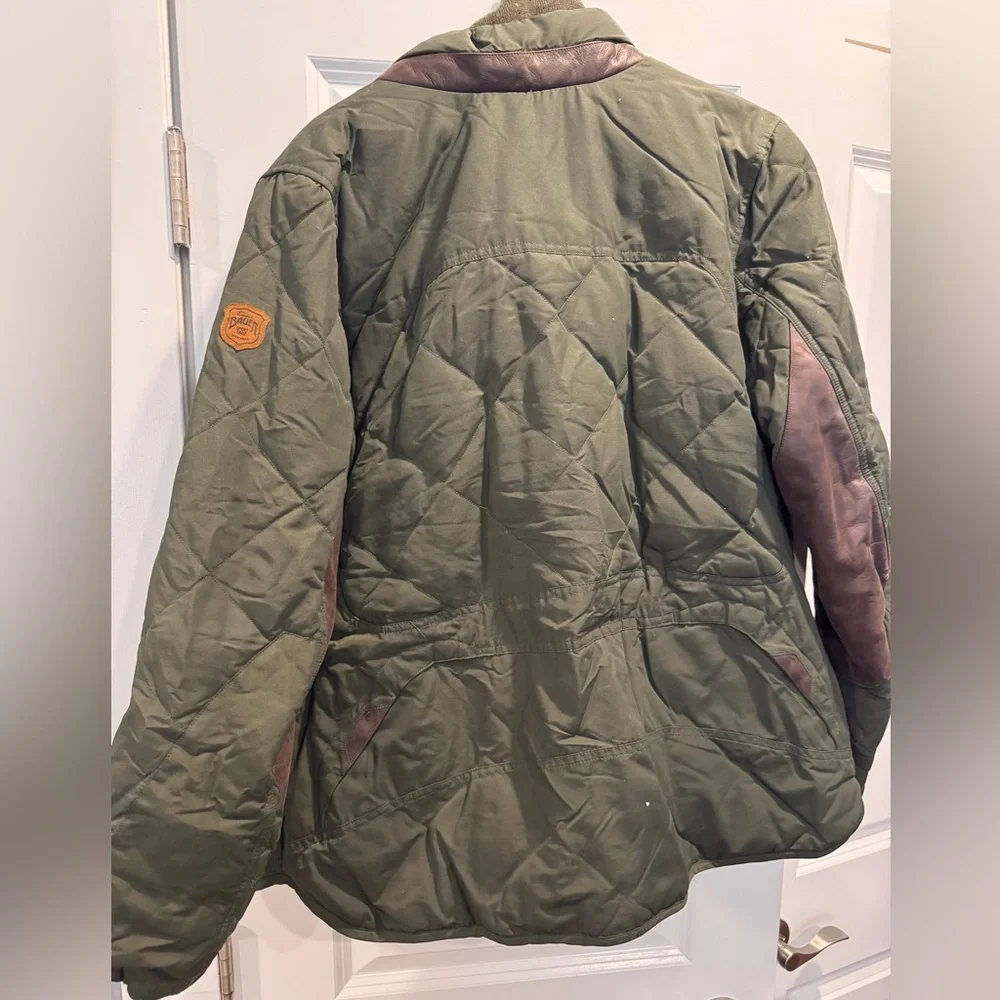 Eddie Bauer Quilted Hunting Jacket w/Leather Accents - Picture 2 of 4